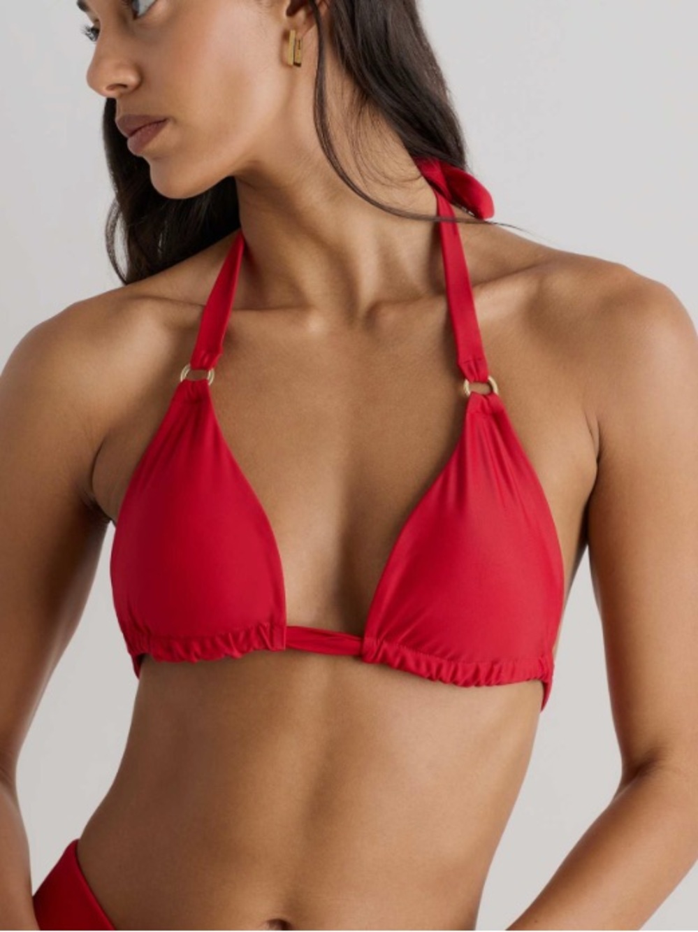 Quince Italian Full Coverage Ring Triangle Bikini Top